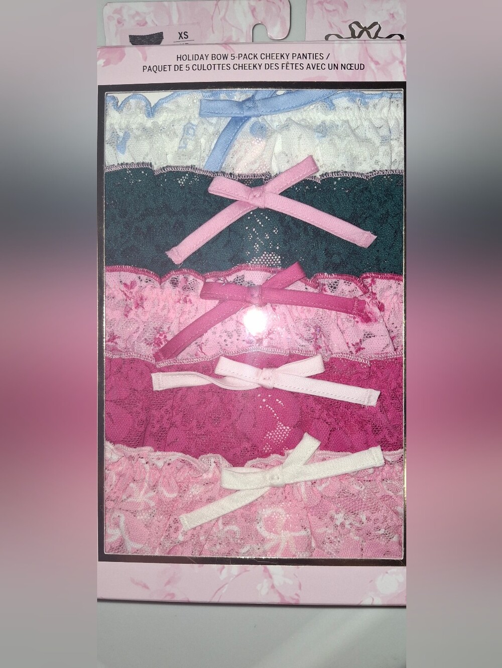 PINK LOVESHACKFANCY 🩷5 Pack Cheeky Panties🩷SIZE XS🩷NEW IN BOX